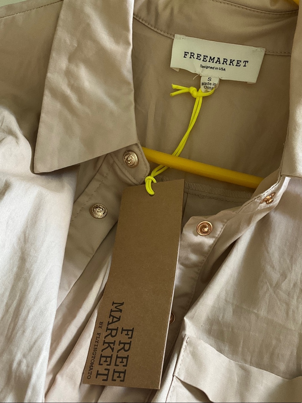 Cotton Poplin Belted Midi Shirt Dress in Tan - Picture 4 of 7